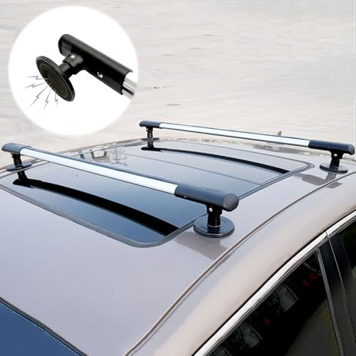 OXBZKMY Baca de Coche Magnetismo, Barras de Techo Universales de Aluminio, Longitud Ajustable Vehículos de Bacas portaequipajes para Kayak, Tabla de Surf, Canoa, Snowboard, Paddle Board (2, 100-115cm)
