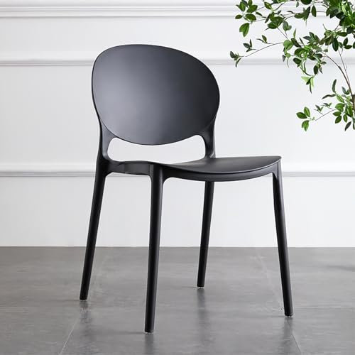 Sillas de comedor de plástico apilables modernas para uso en interiores y exteriores, juego de 2 sillas apilables resistentes y elegantes para restaurante, cafetería o bistró, soporta hasta 330