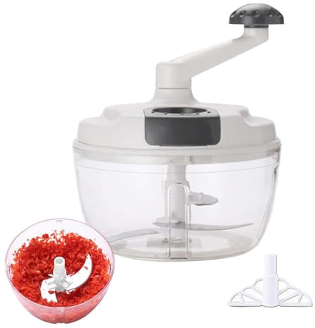 Tritatutto manuale, tritatutto manuale | Processore di verdure manuale rapido multifunzionale - Tagliaverdure tritatutto con manico pieghevole con manovella per di famiglia