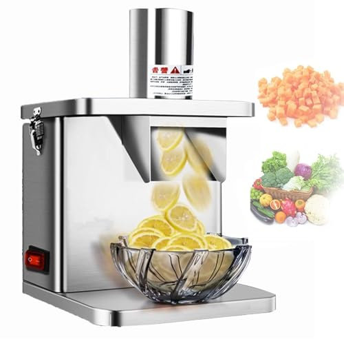 XSDAJSD Cortadora de Verduras eléctrica, trituradora, cortadora automática de Patatas, cebollas y Zanahorias, picadora de Verduras para Uso doméstico Comercial.
