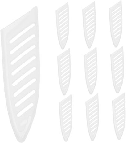 MUCKLILY 10pcs Plastic Sheath Household Tip Protectors Protective Sleeves for Kitchen Restaurant Tips Cover Scratch Sleeve