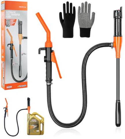 Pompa a benzina elettrica a batteria,Pompa di Trasferimento Portatile,Pompa di Trasferimento del Carburante,con Ugello di Controllo di Flusso,tanica, pompa di aspirazione automatica per benzina