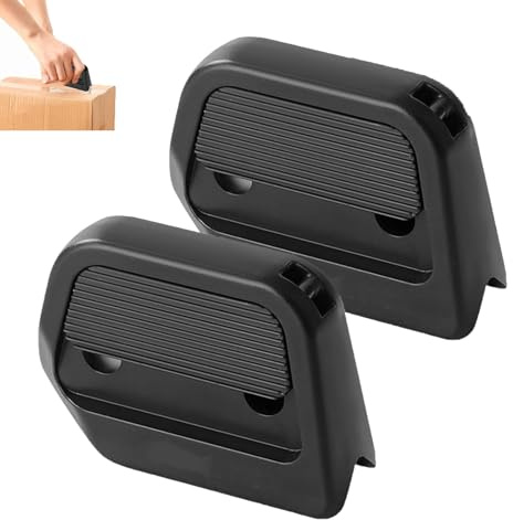 Auto-Retract Ceramic Mini Box Cutter, Mini Effortless Box Opener & Cutter, Pocket Sized, Auto-Retractable, Stays Sharp Up to 10X Longer, Fridge Magnet Design, for Daily Use (Black*2)