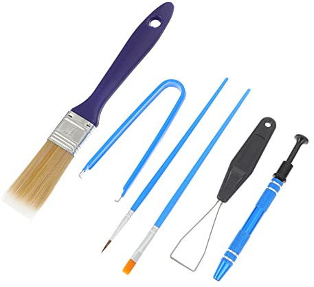 SHINEOFI Kit de Nettoyage pour Clavier Mécanique 11 Pièces Extracteur de Touches Brosses et Stylo Lubrifiant
