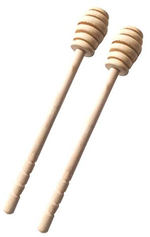 2 cucharillas de madera para mezclar miel, jarabe, cuchara, salsa, rociador