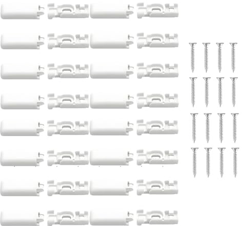 16 Stück Plissee Ersatzteile Klemmträger,PlisseeErsatzteile,PlisseeHalterung Weiß,PlisseeHalterungErsatzteile,KlemmträgerPlissee, Pe PlisseeKlemmen,Spannschuhe FürPlissees