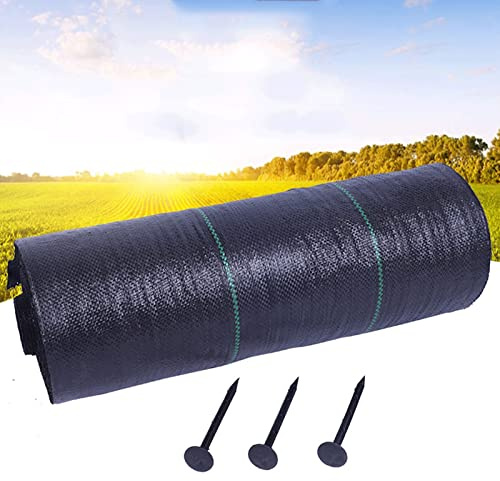 PBDEIOEOE Tessuto barriera Anti-Erbacce, Tessuto for barriera Contro Le Erbacce da Giardino, Resistente ai carichi Pesanti(1x20m/3.3x66ft)