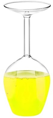 Genérico Copa de vino invertida - Copa para beber al revés moderna | 400ml, para bebidas frías/calientes, regalo para mujeres/hombres, San Valentín, cumpleaños y decoración.