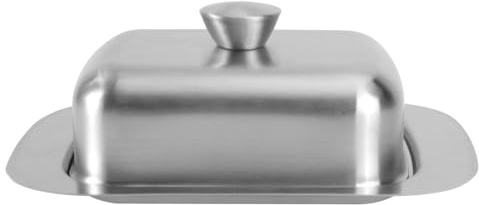 TOYANDONA Caja para Mantequilla de Acero Inoxidable Plato para de Vaca Almacenamiento para Cocina y Restaurante Diseño Simple y Resistente para Postres y Banquetes