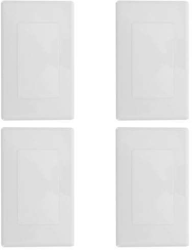 Ciieeo 4 Placas Ciegas de Plástico para Caja Eléctrica Pequeña 118/120 Tipo Tapa de Caja de Conexiones para Orificio de Techo Cubierta Protectora para Tomacorrientes Uso Versátil
