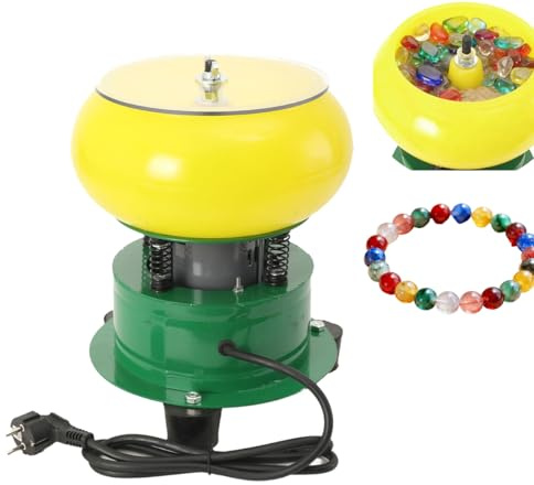 CDZHLTG Buratto vibrante elettrico 100W, Lucidatrice Vibrante per Gioielli e Pietre, Macchina Smerigliatrice Rotante per Gioielli, Noci, Ambra, Perline di Legno, Metalli e Monete