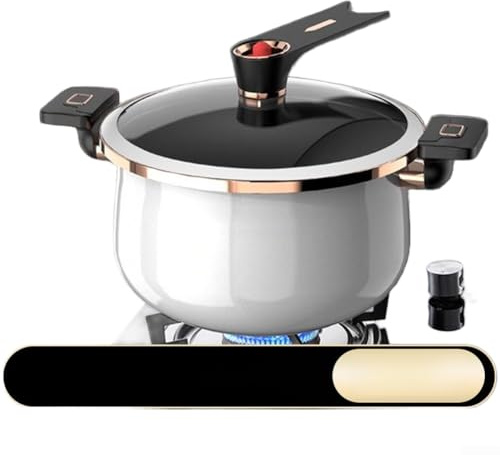 Faitout en fonte émaillée de 7 l avec couvercle en verre, système de libération de pression pour cuisinières électriques à induction à gaz, grande marmite à soupe familiale de 28 cm, options noir et