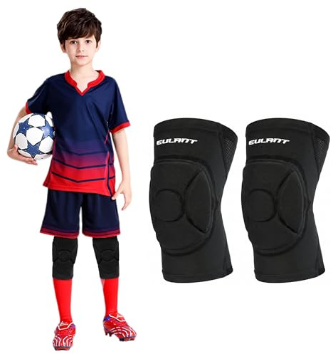 EULANT Stretchy Knee Pads for Kids,Soft Knee Protectors for Dance Volleyball Handball Football MTB Goalkeeper Basketball Gymnastics Wrestling Martial Arts,L