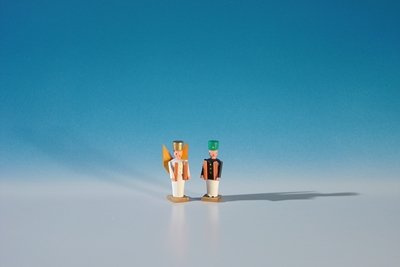 Rudolphs Schatzkiste Miniaturen Engel & Bergmann bunt Höhe 3,2cm NEU Miniaturgespann Gespann Fahrzeug Auto Miniaturfigur Miniaturen Figuren Seiffen Erzgebirge Holzfigur Weihnachten Spielzeug