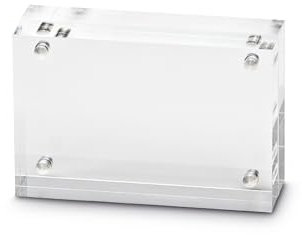 MAUL Bilderrahmen B10 (7,5x5x2 cm) | Bilderrahmen für Foto aus hochwertigem Acryl | Doppelseitiger Rahmen für Quer- und Hochformat | Ideal für Bilder und Collage | Transpartent