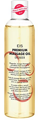 Premium Massageöl von EIS | Erotik-Massage | Erdbeer-Aroma | 250 ml