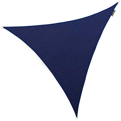 Kookaburra 3m Triangle 320gsm Knitted Sun Sail Shade Canopy 93.3% Commercial Grade UV Block (Blue)