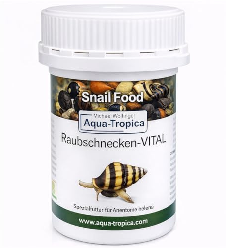 Aqua-Tropica Raubschnecken-VITAL – Spezialfutter für Raubschnecken (Anentome Helena) – proteinreiches Schneckenfutter für Aquarium, artgerechte Ernährung (40 g)