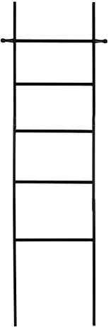 WENKO Escalera toallero «Loft», hermosa escalera que puede ser usada como toallero o perchero, hecha de bambú auténtico, 43 x 170 x 33 cm, en color negro