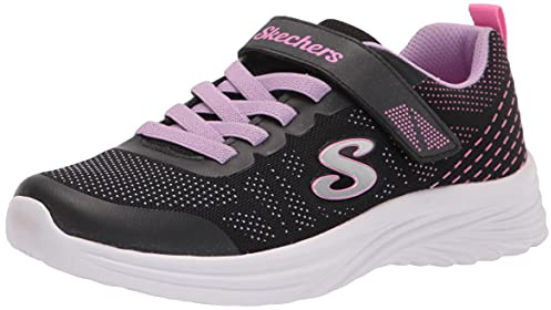 Skechers Girl's Dreamy Dancer Radiant Rogue Trainers, Black & Lavender Mesh/Multi Trim, 13 UK