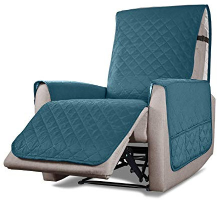 VanderHOME Sesselschoner Sesselbezug für Relaxsessel Wasserdicht Sesselschoner Relax rutschfest Sesselschutz Sofaüberwurf 1 Sitzer (S, Blau Grün)