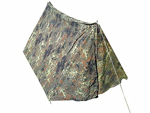 Militärware Bundeswehr DACKELGARAGE -Gebraucht- ZWEIMANNZELT Flecktarn mit Zeltzubehör Armeezelt Armyzelt
