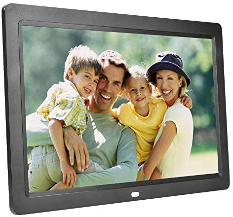 Digitaler Bilderrahmen, 32 GB Speicher 12 Zoll HD Elektronischer Bilderrahmen, 12 Zoll Großbild-Fernbedienung Elektronisches Album Passend für Desktop-Dekoration(Schwarz, Europäische Vorschriften)