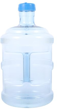 CLISPEED Water Container 5 Liters Reusable Plastic Water Bottle Gallon Jug Containers Crown Cap Bottle Container with Handlefor Drinking Bathing Camping Hiking Ridge Monkey
