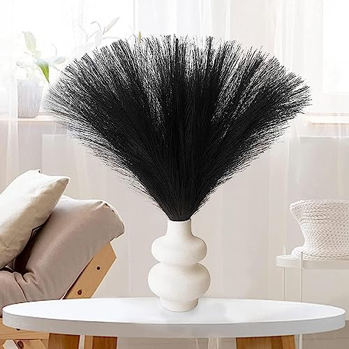 Künstlicher Pampasgras 30 Stücke Pampasgras Getrocknet, Deko Trockenblumen Deko, Trockenblumen Dekos, Kleine Flauschige künstliche Pampasgrass Blumen für Boho Home Decor（Schwarz）