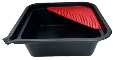 Dickly 9L Kfz-Ölauffangwanne mit Filtersieb, tragbar, Robustes PP-Material zum Schutz von Garagenböden
