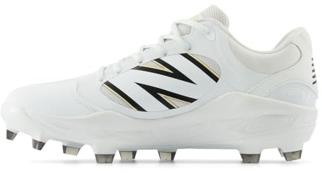 New Balance Men's Fresh Foam 3000 V7 Molded Baseball Shoe White/Black