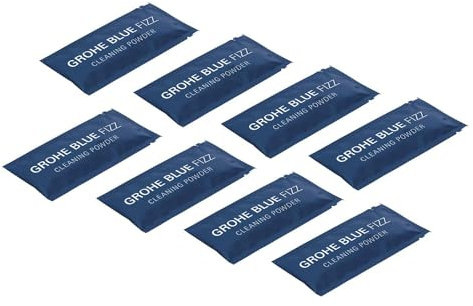 GROHE Blue Fizz, Reinigungspulver Set 8x35g (weniger als 5 Prozent nicht-ionisierte Tenside, kompatibel GROHE Blue Fizz Wassersprudler), 41252000