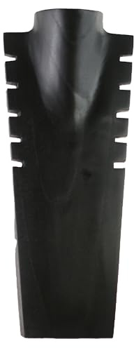 ART-CRAFT 40 cm Halskettenständer Schmuckständer Kettendisplay Schmuckbüste aus Holz für mehrere Halsketten Natur (Schwarz)