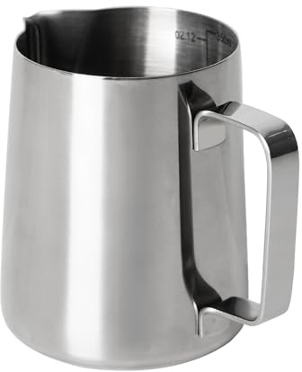 12oz Milk Frothing Pitcher, Stainless Steel Milk Frother Cup, Steamer Espresso Cup for Espresso Machine