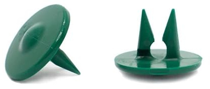 Clips Rapide Gris Anthracite/Noir/Vert de fixation pour Brise-vue sur Panneau de grillage rigide de 4 et 5 mm x 50 ou x 100 (100, Vert)