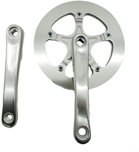 Sileduove Guarnitura per bicicletta pieghevole, guarnitura per mountain bike, pedivella pieghevole in lega di alluminio 48 denti, corona da 170 mm, per bici da strada a velocità variabile