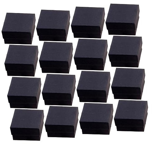 GALPADA 96 Stück Schwarze Kraftpapier Schmuckbox mit Deckel Ringbox und Armband Organizer Praktische Aufbewahrung für Schmuck aus Robustem Kraftpapier
