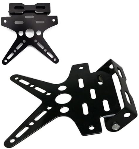 TRHDFW Motorcycle electric vehicle modification accessories Motorcycle license plate frame License plate frame adjustable plate frame