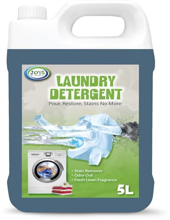JOVS Laundry Detergent Liquid 5 Litre - Eco-Friendly & Concentrated Formula with Fresh Linen Fragrance | Gentle on Fabrics | 64 Washes | Natural & Eco Laundry Gel.