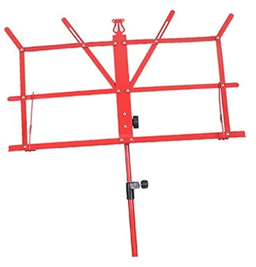 UPKOCH Klappbarer Notenständer Höhenverstellbar und Faltbar aus Metall Leichtes Design in Rot für Gitarrenteile und Zubehör für Musiker und Gitarrenzubehör