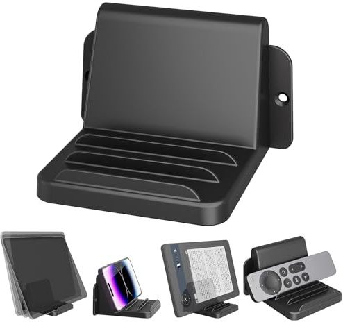 sciuU Universellt väggfäste för surfplattor/smartphones/läsare/fjärrkontroller - fäst- eller skruvfäste, med 3 visningsvinklar, kompatibel med iPad iPhone Samsung Surface Xiaomi Lenovo