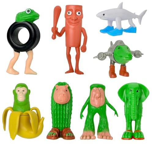 Gensly 8 Pcs Animales Juguetes Figuras Cocodrilo Bombardiro,Boneca Ambalabu,Chimpanzini Bananini Figura Set para Que los Fans los coleccionen