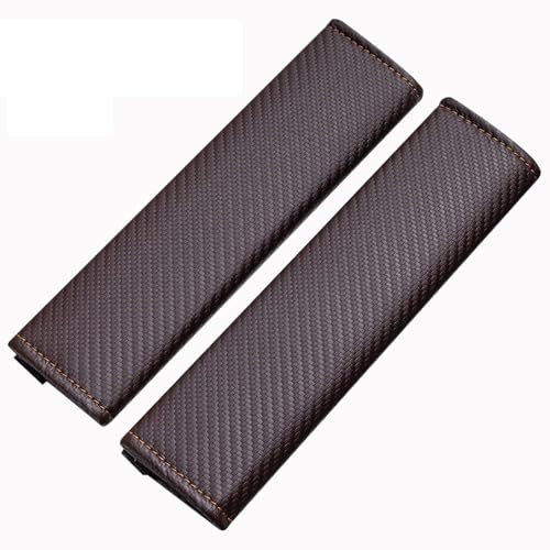 HNHPY 2 Pièces Rembourrage de Ceinture de Sécurité pour Audi Hacthback A1 Sportback/A1(8X)/A2(8Z), Sécurité Doux et Confortable Ceinture Siege Coussin de Protection,B-Brown