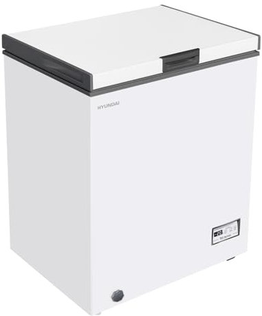 Hyundai Congélateur horizontal blanc HCH1500EDC. Capacité 142 litres, Dual Cooling, 4 étoiles, mode super congélation, technologie cyclique, porte rabattable, 1 panier, faible niveau sonore