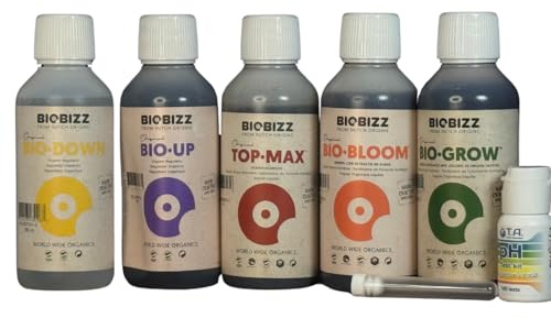 | PromoPakBiobiz | Bio Grow Bio Bloom Top Max Ph up Ph Down più misuratore PH | Formato 250 ml | Pack completo | Grow |