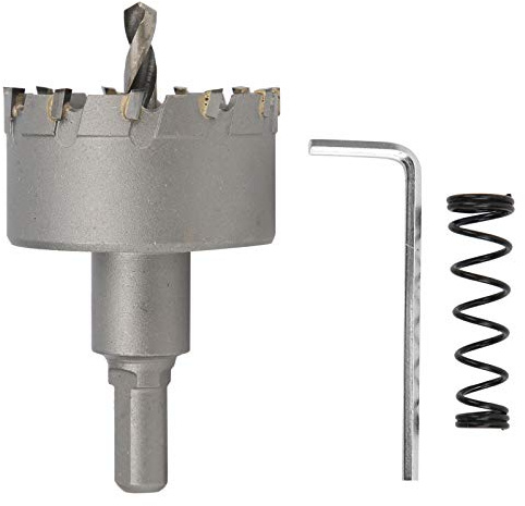 Culnflun Hartmetall-Lochsägen-Set zum Metallschneiden, 12 Größen (50–100 mm), Reibbohrer mit Wolframkarbidspitze für Stahl-/Eisen-/Edelstahl-/Aluminiumplatten mit einer Dicke von (φ50mm)
