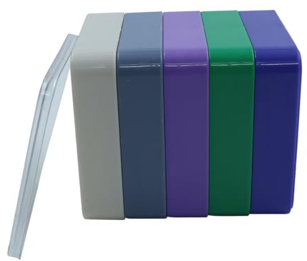 Durlo Caja De Almacenamiento De Piezas De Reloj, Contenedor De Plástico De 5 Niveles, Varios Colores, Para Guardar Herramientas De Reloj, Cajas Apilables Para Manualidades (cuadradas)