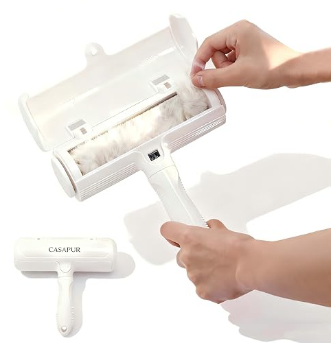CASAPUR Pet Hair Remover Roller, Reusable Animal Hair Removal Brush for Dogs and Cats, Easy to Clean Fur from Carpet, Furniture, Sofa, Bedding (Only Brush)