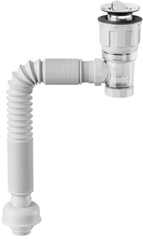 Tuyau de vidange télescopique anti-odeurs – Tuyau de vidange extensible avec design d'étanchéité, longueur réglable | Tuyau de vidange flexible | Pour éviter les odeurs dans le K
