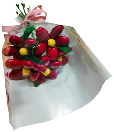 (Mini) Bouquet marguerites rouges dragées chocolat | 15cm | Idée cadeau | Confiserie & Chocolat | France